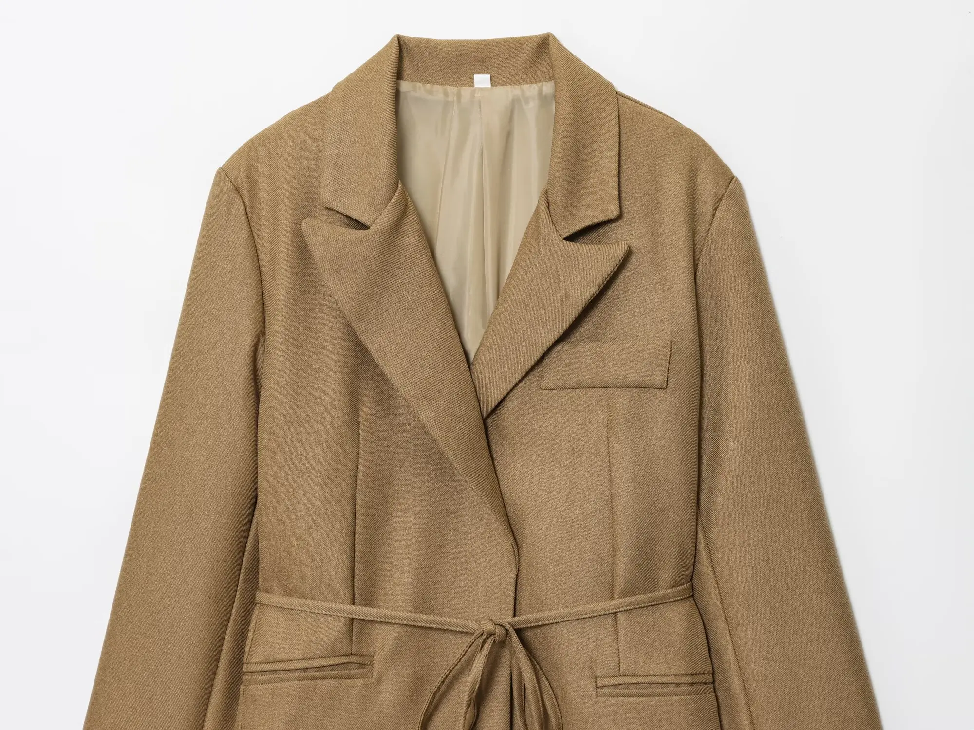 KONDALA ヴィンテージソリッドピンク女性ブレザーファッション 2025 秋オフィスレディレースアップシック教師エレガントストリートウェア Mujer アウター