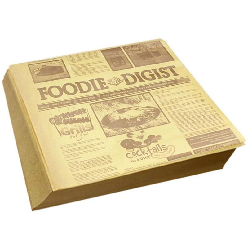 Grease Resistant Sandwiches Pizza Wrapping Sheets Turmeric Paper Fast Food Wrapping