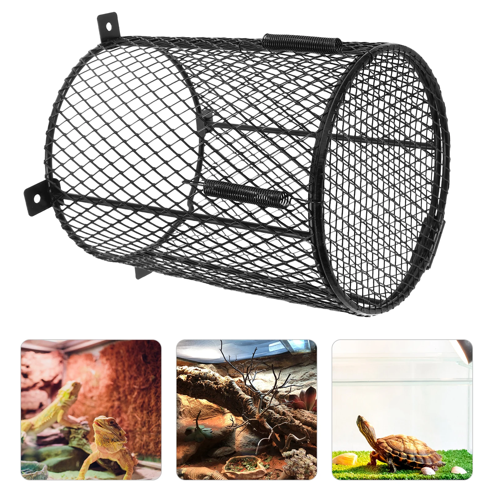 

Heater Lamp Grille Anti Scald Mesh Cover for Pet Reptile Accessories Black Cage