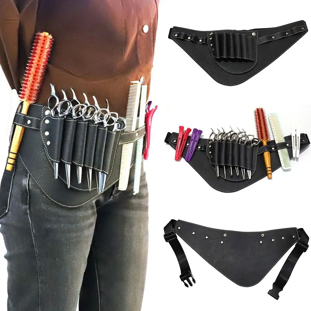 

PU Leather Hairdressing Tools Bag Durable Shoulder Belt Barber Tools Waist Pack Waist Belt Adjustable Waist Hairdressing Bag