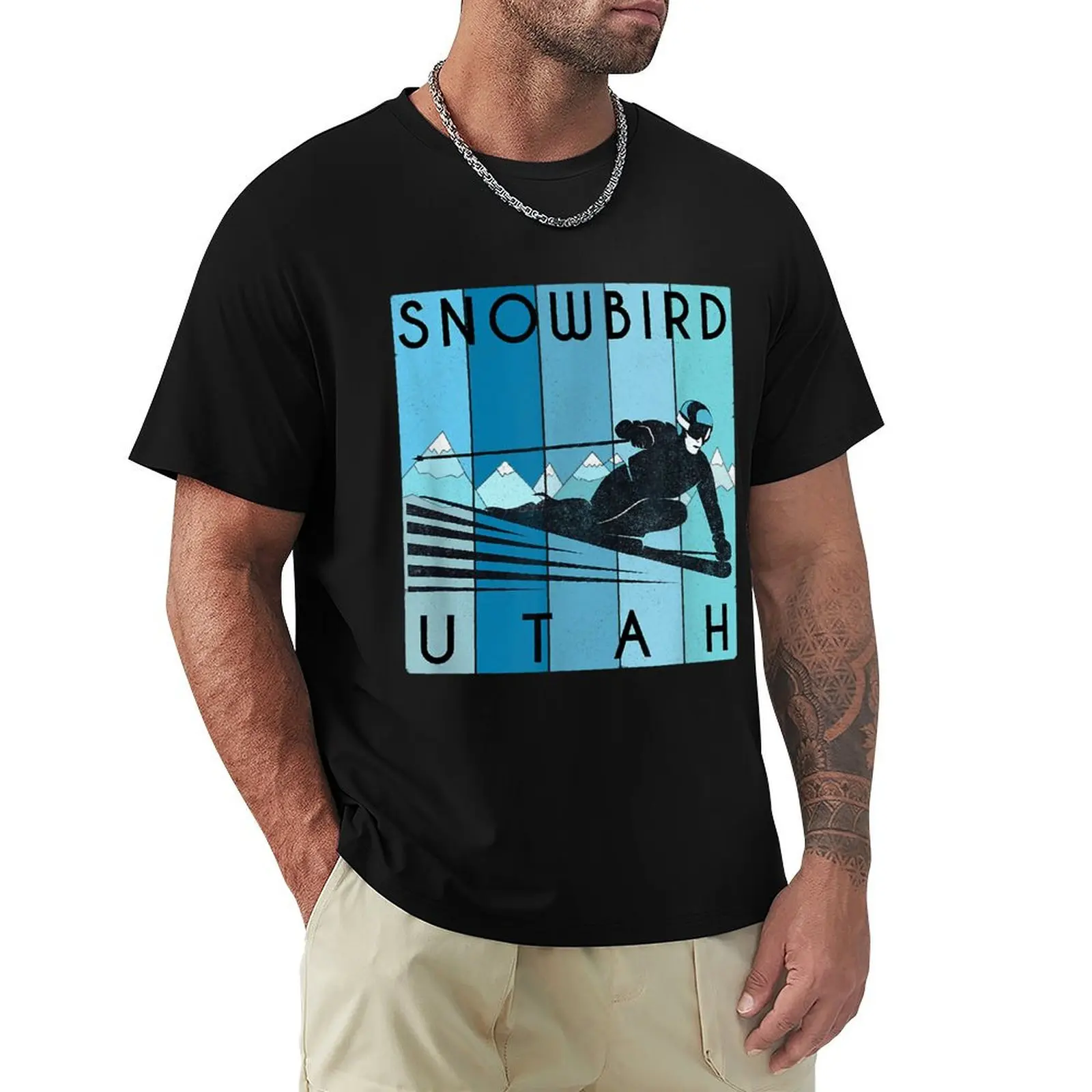Retro Snowbird, Utah Ski Vintage Snowbird, Utah Ski T-Shirt Big Size Simple T-Shirt