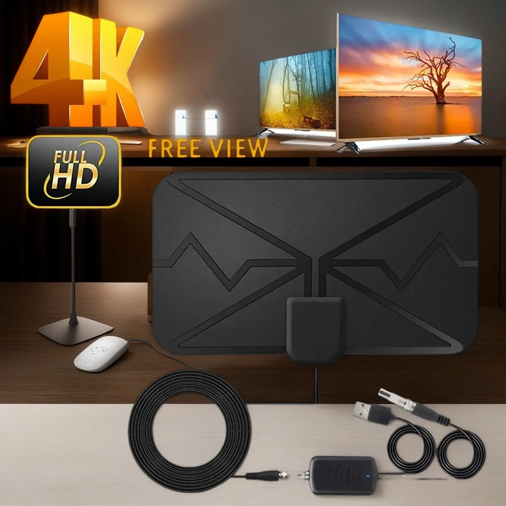 

Long Range 3600 Miles Digital HDTV Antenna - Indoor Amplified Enhanced Signal Reception (Latest Model) (Premium)