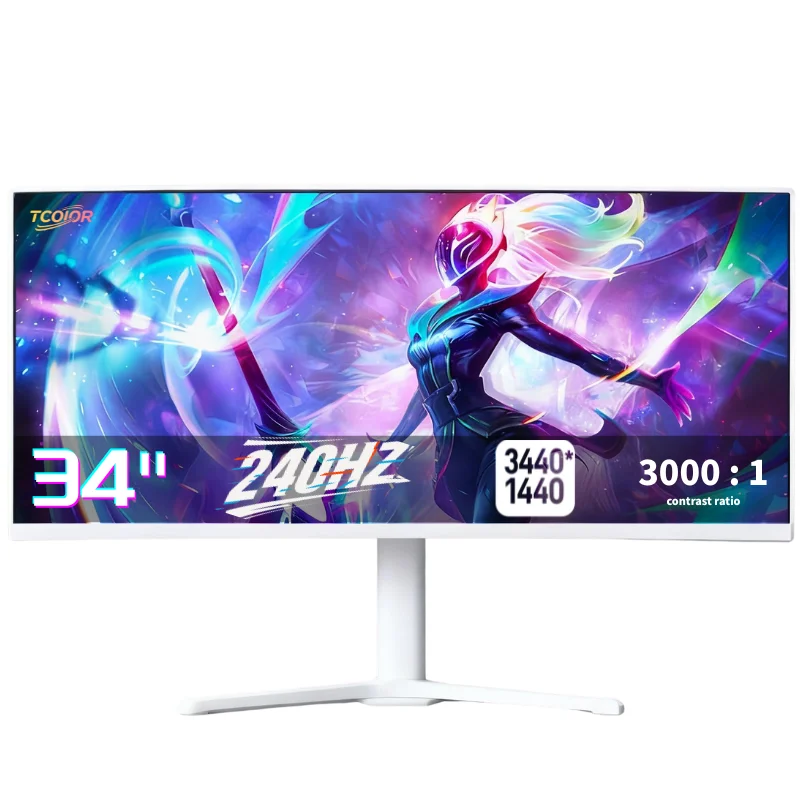 

Игровой монитор 34 дюйма, 240 Гц, разрешение в виде кривизны 4K, 1800R, FreeSync Premium, 100% sRGB, сверхширокий дисплей для киберспорта 21:9