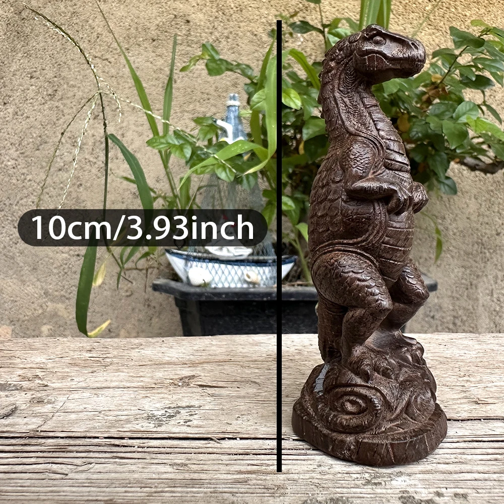 Holz-Dinosaurier-Ornamente, handgeschnitzt, kreative Schreibtischdekorationen, geeignet für Zuhause, Wohnzimmer, Schlafzimmer, Bürodekoration, Geburtstagsgeschenke – Detail 3