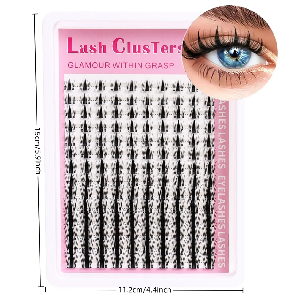 140 Stück Feenwimpern 8-18mm Segmentierte Künstliche Wimpern Natürlich Dick und Geschwungen Einfach für Anfänger – Detail 4