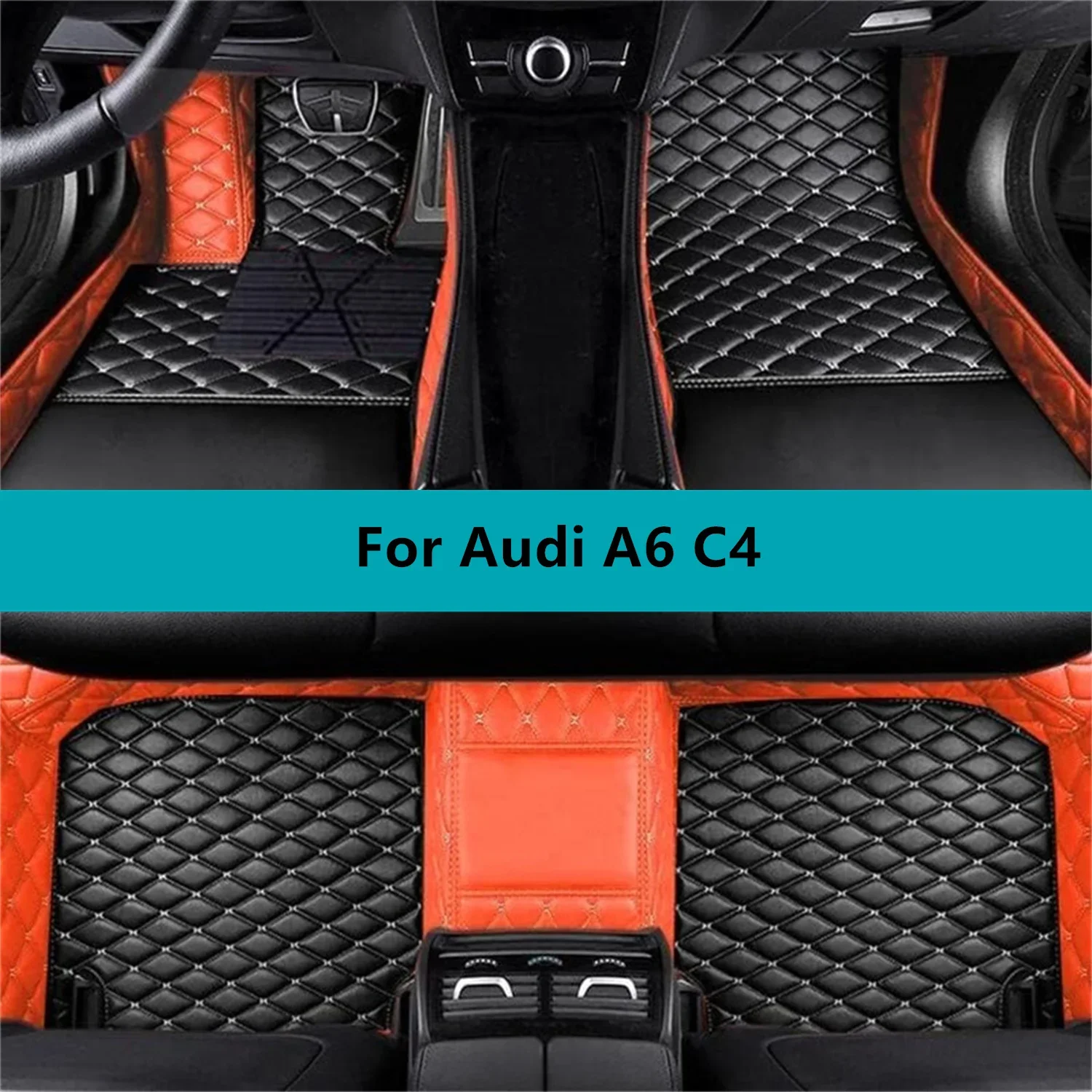 

Car Floor Mats For Audi A6 C4 1994 1995 1996 1997 Leather Cars Mats Carpets Car Mat Interior Accessories