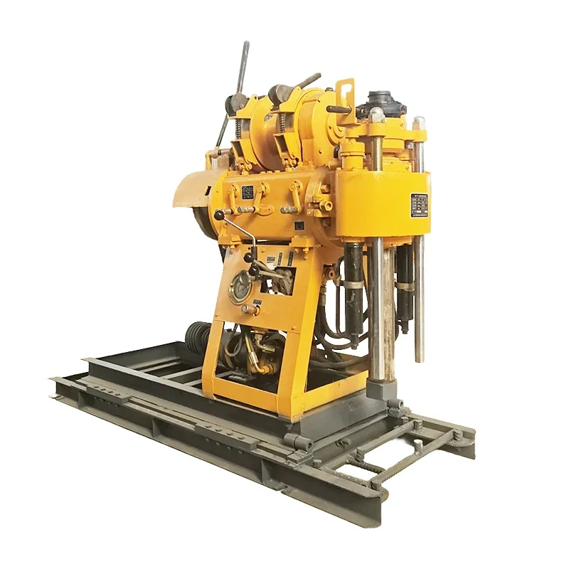 Factory Sale 200m Portable Hard Rock Gold Mining Hydraulic Dth Diamond Coring Small Soil Testing Drilling Rig Machine