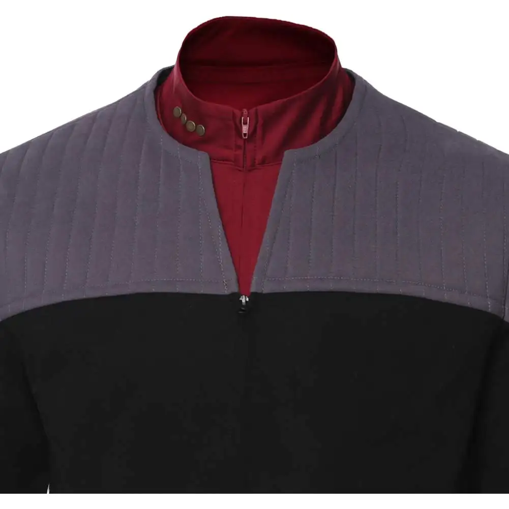 Filme espaço viagem role play luc cosplay picard disfarce traje masculino roupas adulto masculino fantasia vestir-se roupas de festa