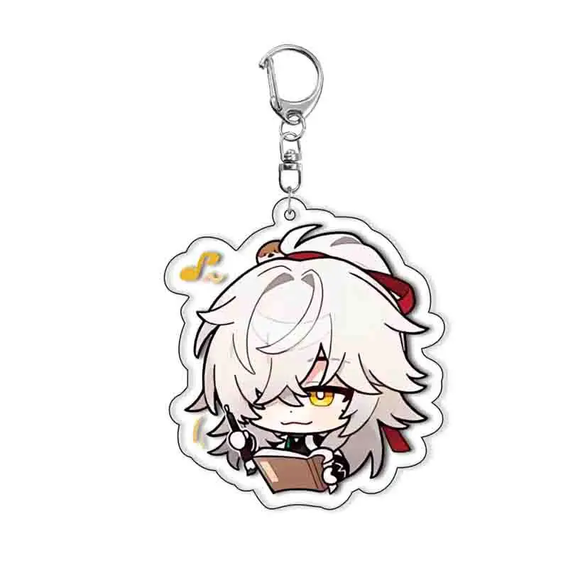 Honkai Star Rail Jing Yuan Anime KeyChain Key Chain Ring Acrylic Bag Keyring Party Pendant Girl Boys Cosplay Costume Accessories