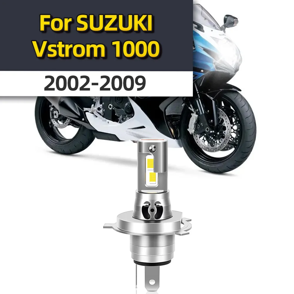 For SUZUKI Vstrom 1000 2002-2009 Turbofan H4 Motorcycle LED Headlight Bulb H4 HB2 Moto Headlamp 15000LM Motorbike Light 6000K