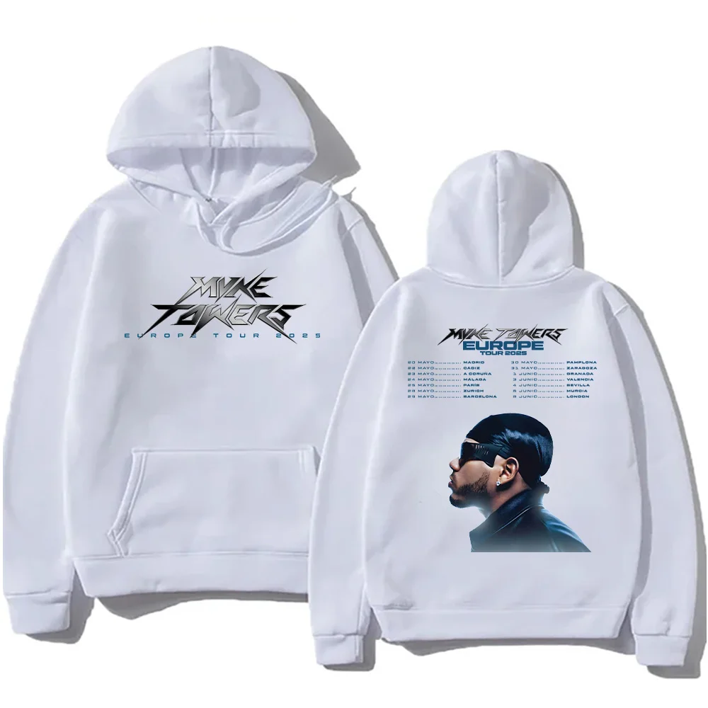 Rapper Myke Towers New Hoodie Myke Towers Eurpe Tour 2025 Sweatshirt Trends Aesthetic Fans Gift Clothes Fashion Unisex Pullovers