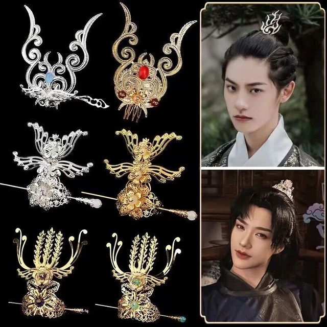 Hanfu Hair Crown Men Women Chinese Traditional Men s Jewelry Headdress Cos Prop Male Vintage Topknot Crown For Men Women AliExpress 200000297