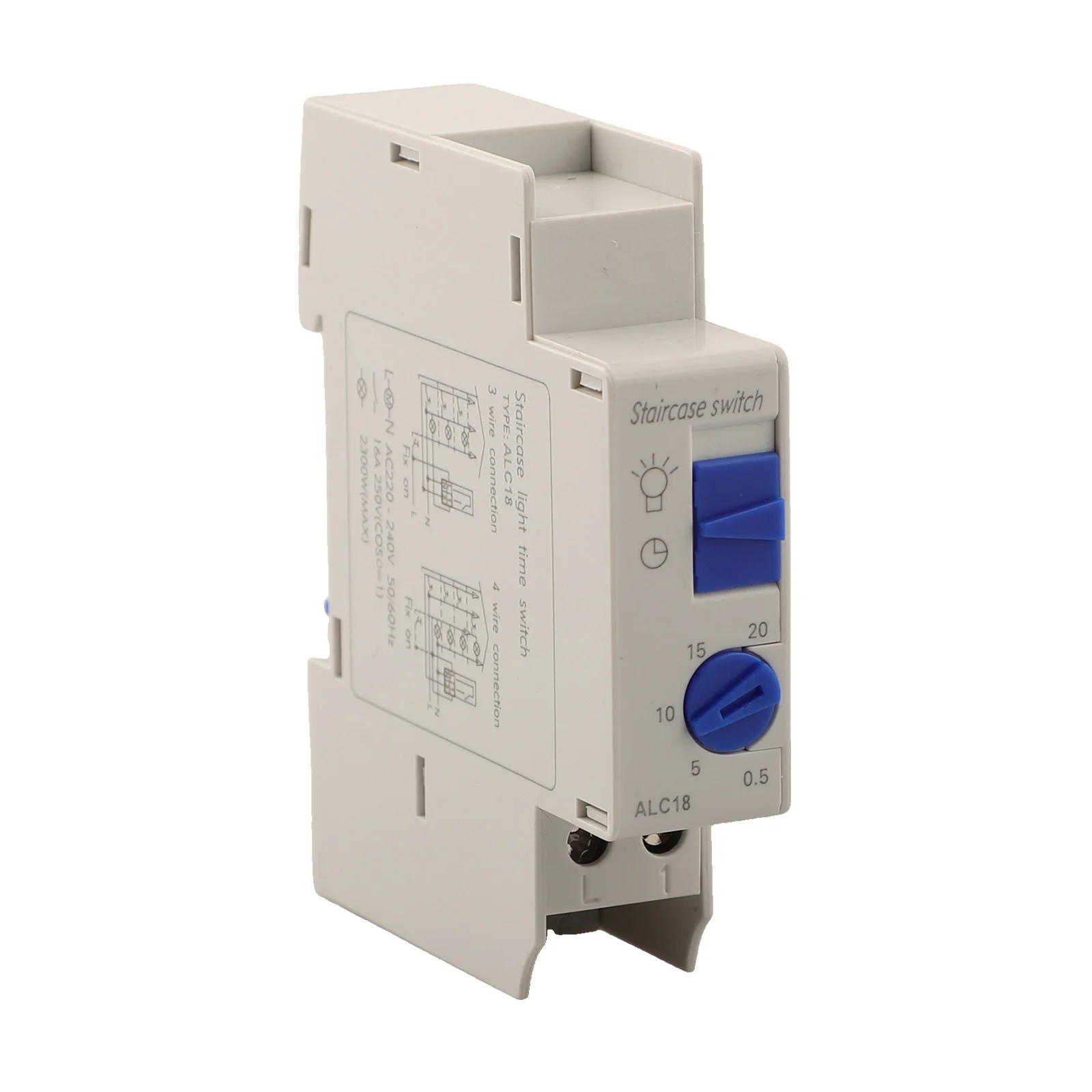 Control Timing Control Maximum Load Voltage 200-230VAC Delay Time Relay High Strength Material Rail Installation