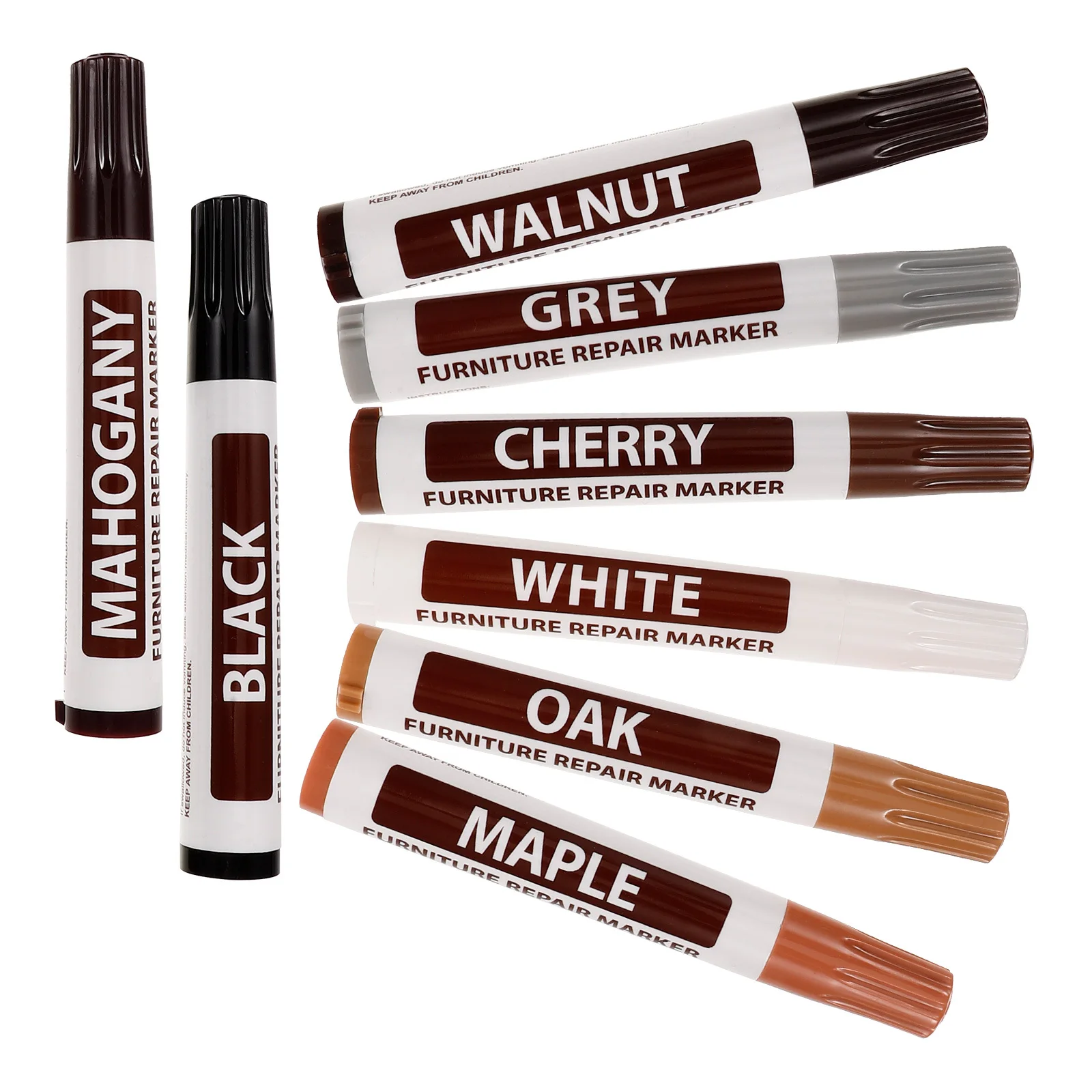 

8pcs Furniture Pen Bright White Fast Drying Strong Coverage For Wood Scratch Repair Hardwood Floor Repair Stain Pen