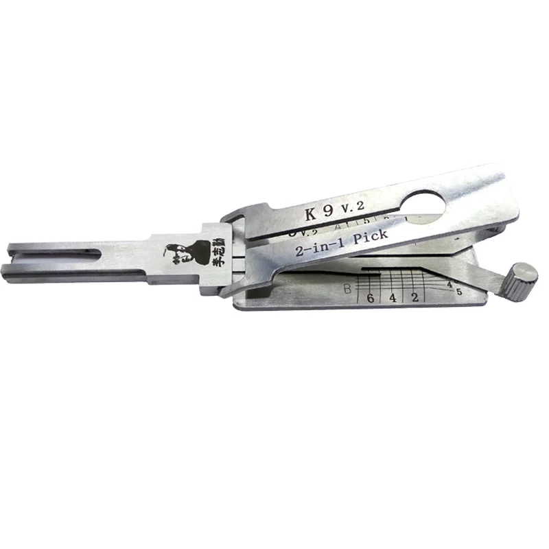 Original Lishi K9 V.2 2 in 1 Lock Pick Decoder Ignition Car door open for Kia K9 and Equus Models Vertical milling