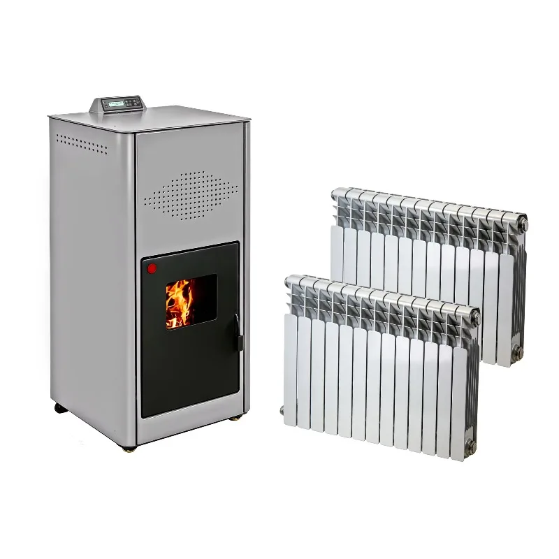 30KW Modern Eco-Friendly Pellet Boiler WiFi Controlled High Efficiency Freestanding Stove Villa Kitchen Outdoor Dining