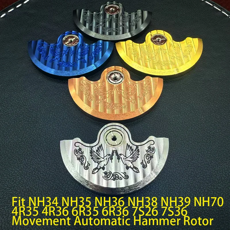 NH36 Movement Rotor Wacth Pendulum Fit NH34 NH35 4R35 6R 7S Movement Pendulum Oscillating Weight Hammer SKX007 SRPD Case Parts