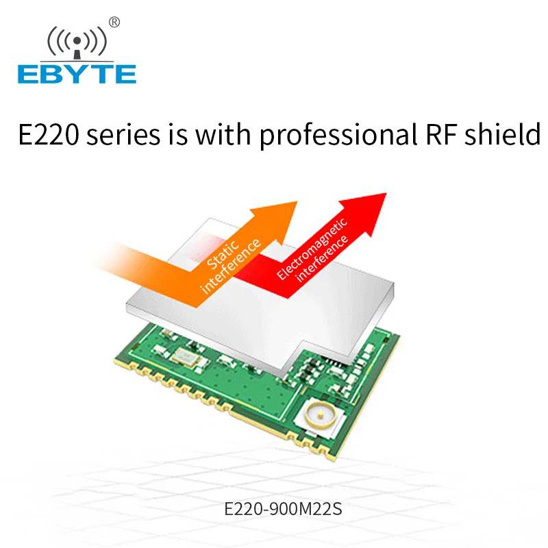 LLCC68 LoRa 868Mhz  915Mhz Wireless Module 22dBm 6km Long Range E220-900M22S EBYTE PA+LNA RF Receiver Transmitter IPEX Antenna