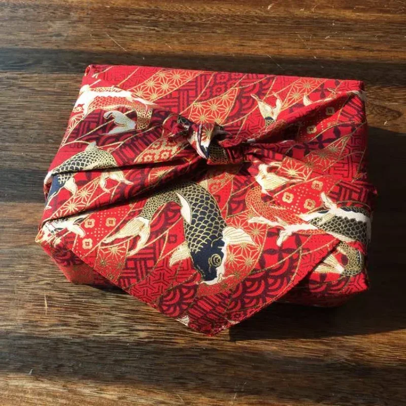 140x140cm Furoshiki Traditional Japanese Style New Year Christmas Wrapping Cloth Flower Fabric for Gift Box Packaging