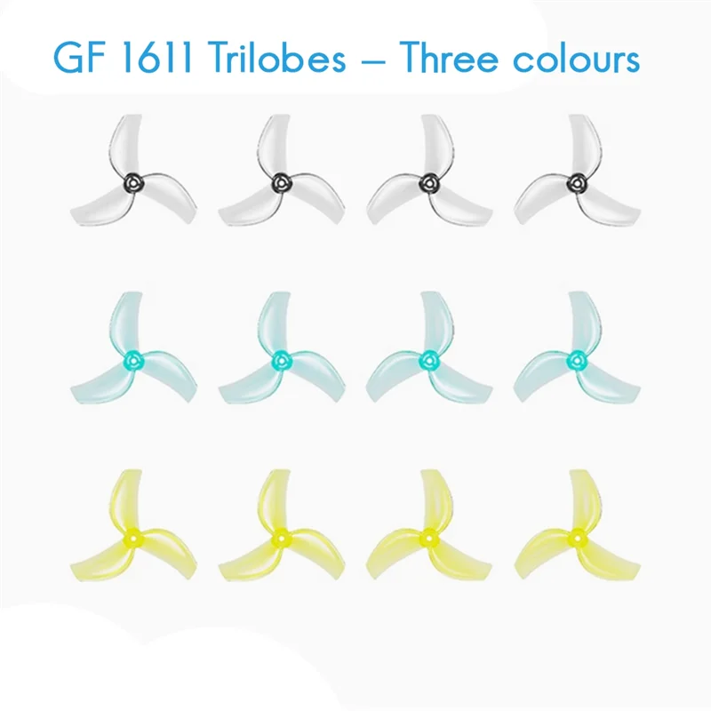 A45F-4PCS 1611 Hélice CW CCW de 3 aspas para RC Pavo Femto BETAFPV FPV Racing Quadcopter