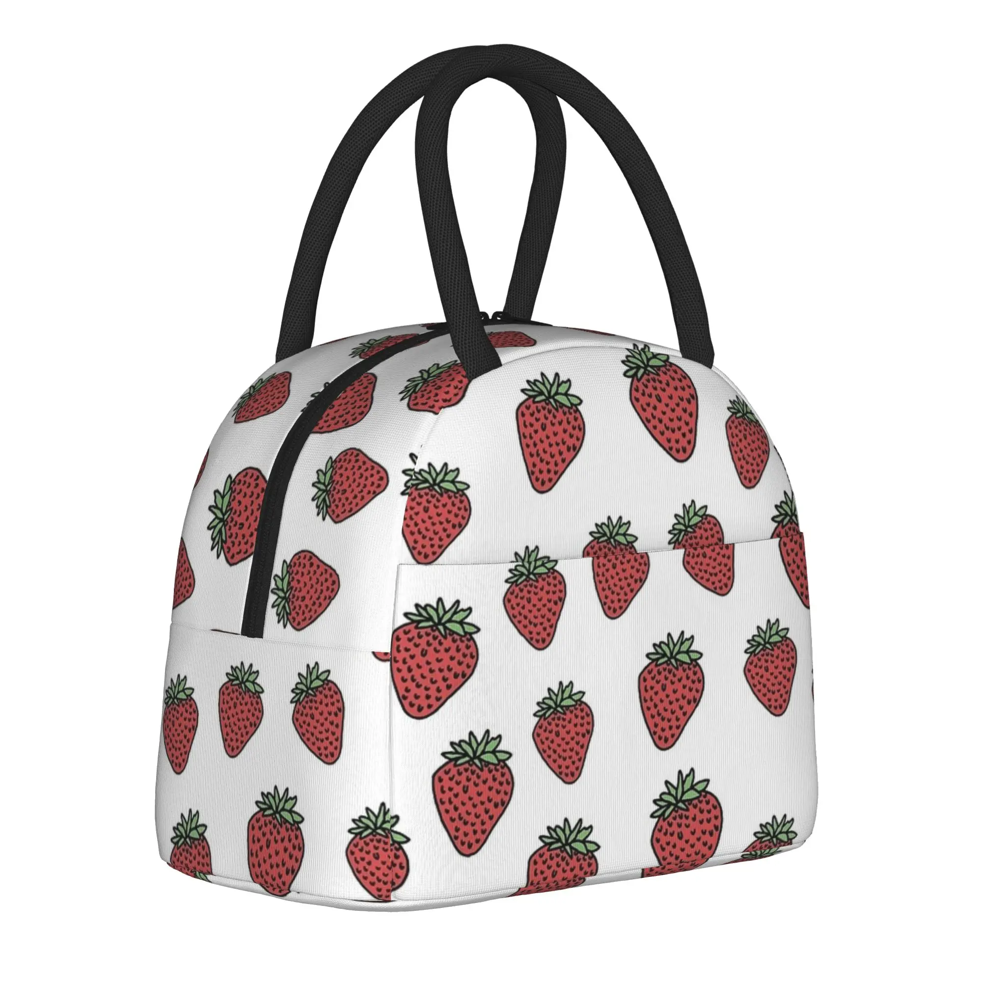 Strawberry Days  Insulated Lunch Bags Thermal Bag Lunch Container Cute Cartoon Fruit Lunch Box Tote Food Storage Bags
