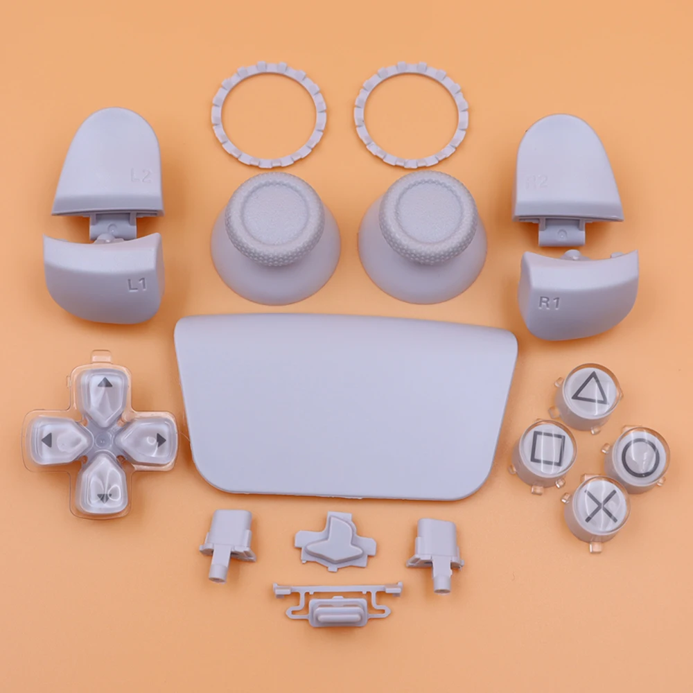Juego completo de accesorios de botón controlador de juego para PS5 V3.0 BDM-030 d-pad teclas de cristal L1 R1 L2 R2 botón de disparo tapas de palo de pulgar