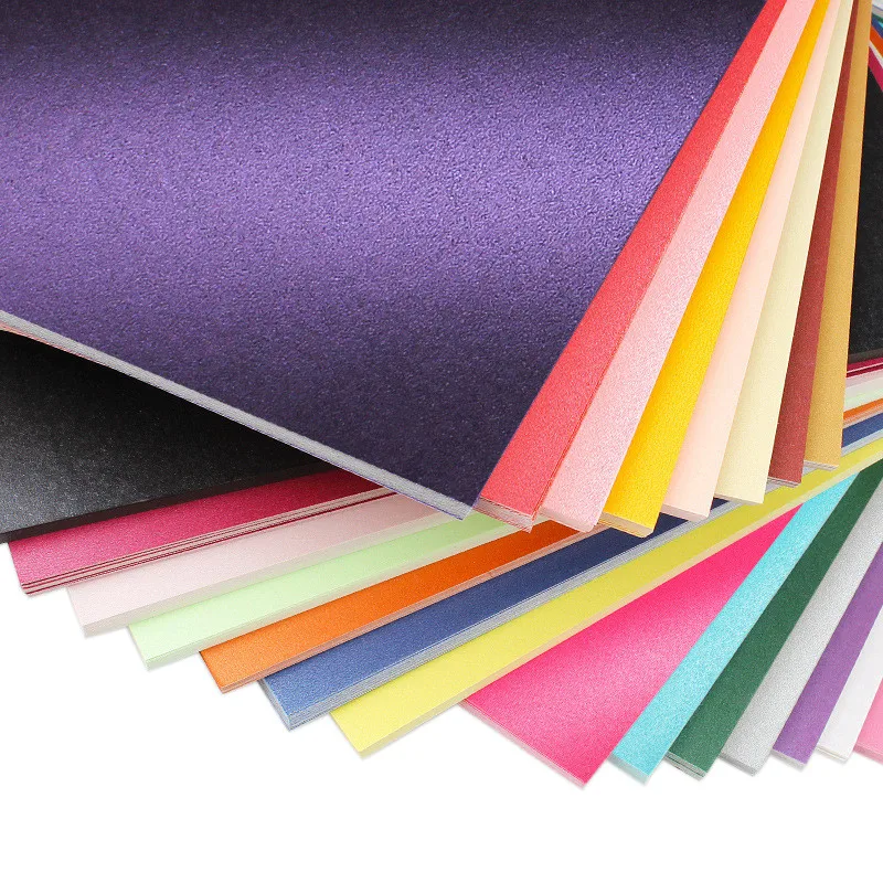 10 Sheet Pearl Shiny Cardboard Wrapper Paper DIY Handmand Origami Greeting Card Scrapbook Materials Packaging Decorations Paper