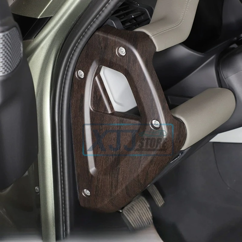 

For Land Rover Defender 90 130 110 Peach Wood Texture Car Interior Protector Sticker Central Control Cup Panel