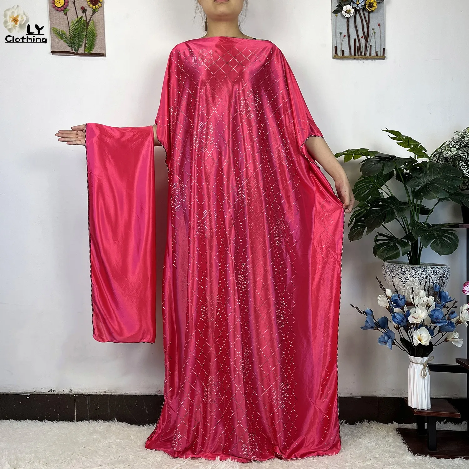 Muslim Dress 2023 New African Abaya Women Kaftan islamic Clothing With Scarf African Women Dress Inlaid Mubarak Dubai Dress