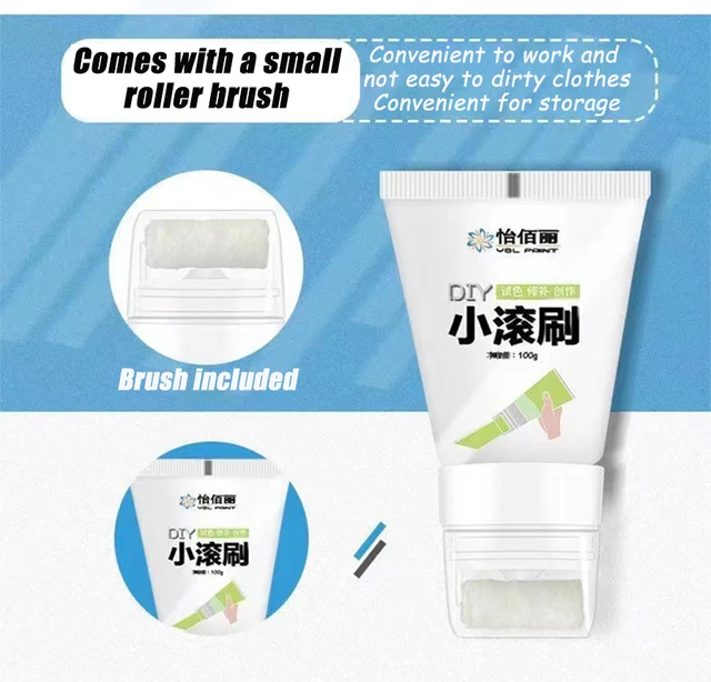 100g White Pink Wall Small Roller Brush Paint Interior Wall Repair Household Wall Graffiti Repair Environmental Protection Paint 3 100g White Pink Wall Small Roller Brush Paint Interior Wall Repair Household Wall Graffiti Repair Environmental Protection Paint 3