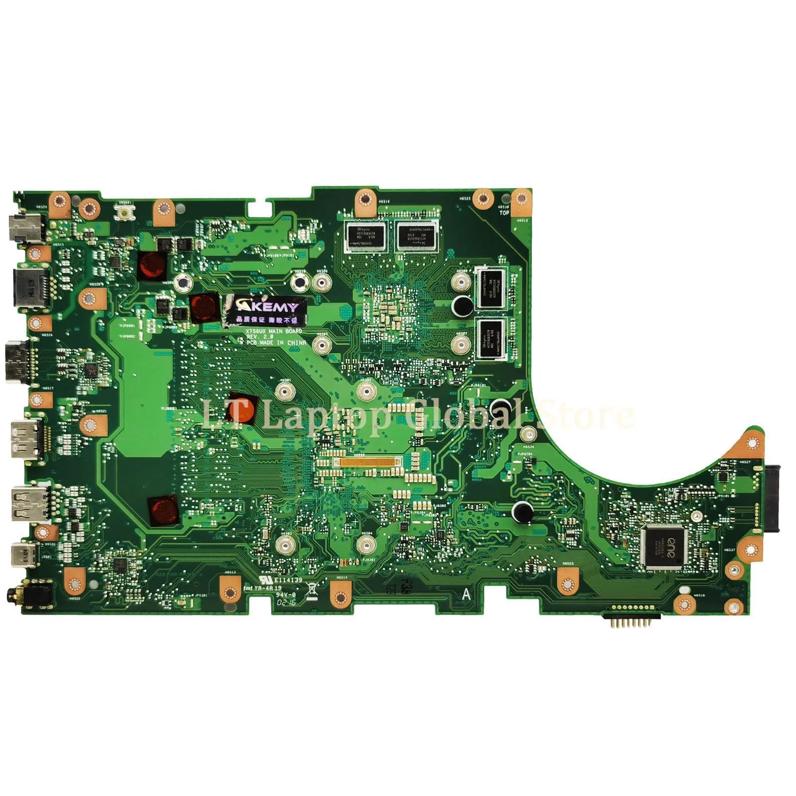 Scheda madre del computer portatile per ASUS X756UV X756UJ X756UA muslimate X756UX X756UQ X756UR X756UAK X756U A756U scheda madre I3 I5 I7 UMA/V2G