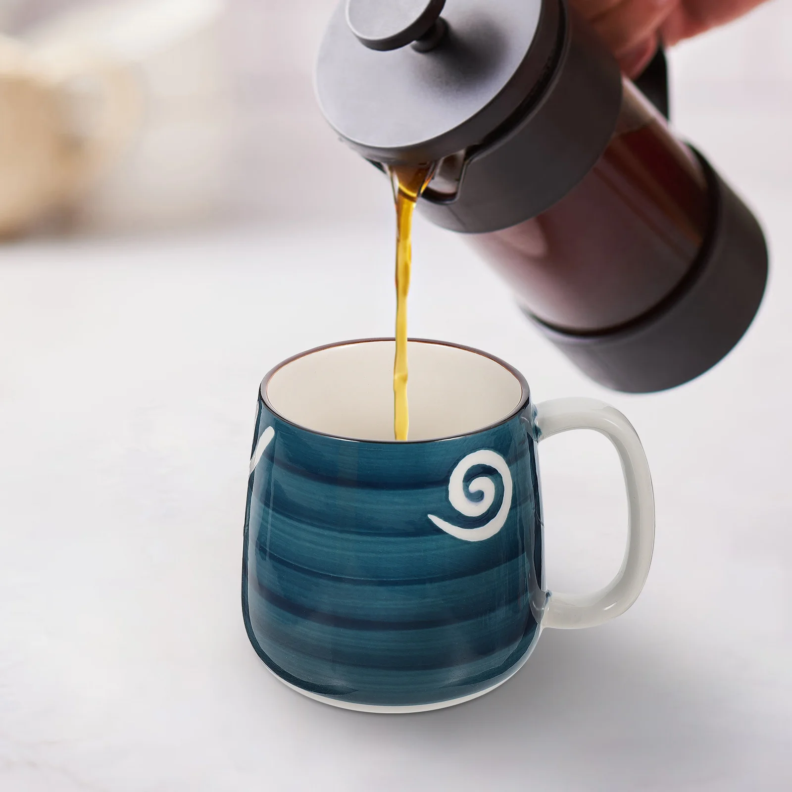 

Hand Painted Ceramic Mug Breakfast Milk Drinking Cup Coffee Bar Cup Afternoon Tea Coffee Cups Ceramic