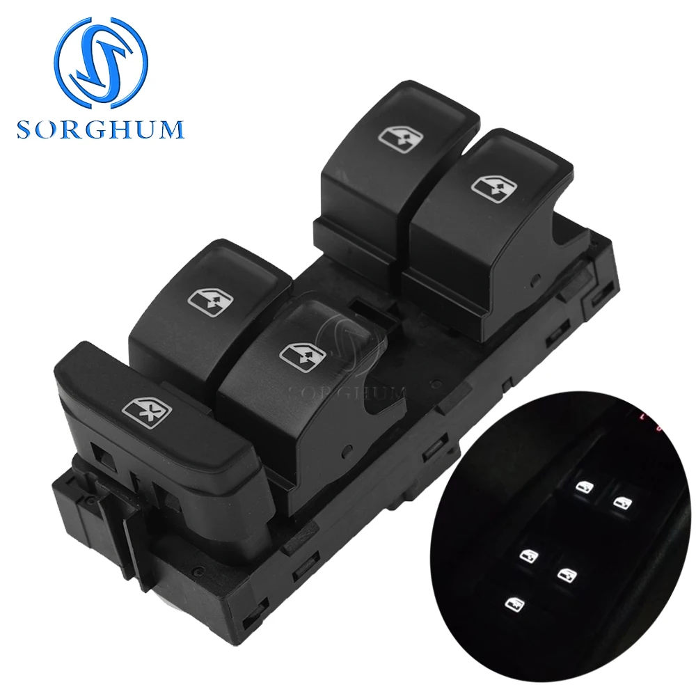 SCORGHUM-Interruptor de controle de janela elétrico, interruptor principal para VW Golf, MK7, Passat B8, Tiguan, Skoda, SEAT, Leon, 5G0959857, Novo 5G0959858