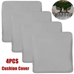 4Pcs Patio Chair Seat Covers Waterproof Slipcover Outdoor Sofa Seat Cushion Covers Garden Rattan Chair Replacement Cushion Cover