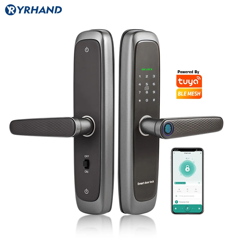 fechadura eletronica Bluetooth Smart door lock Tuya App Remote fingerprint  Unlocking Keyless wireless Electronic Door Lock