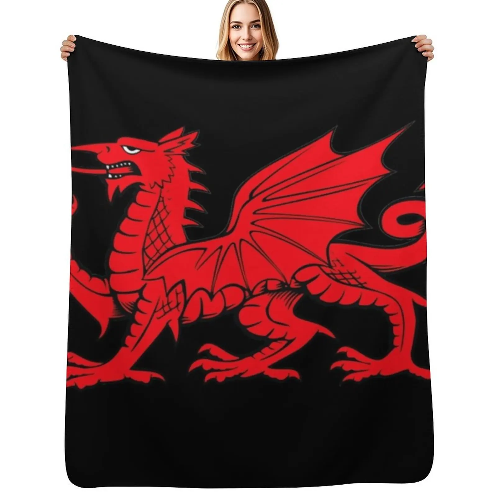 

Y Ddraig Goch The Red Dragon Throw Blanket Tourist Bed covers Summer Winter beds Blankets