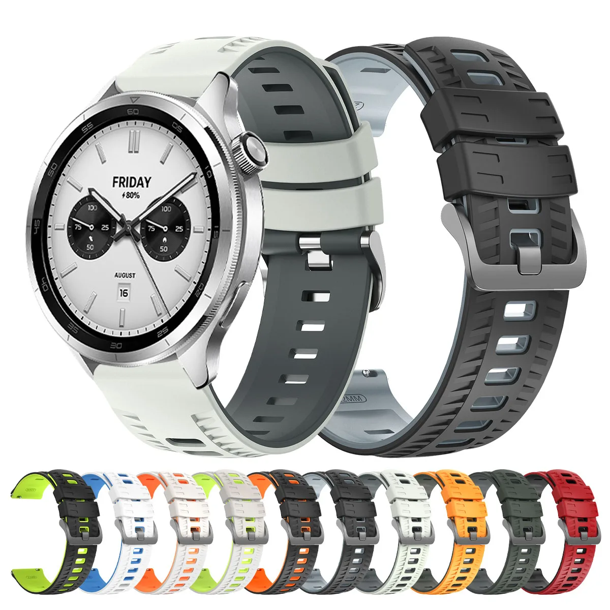 22 مللي متر الرياضة الفرقة ل Xiaomi ساعة 2 برو/S4/S2 46 مللي متر سوار كوريا ل Mi ساعة اللون 2/S3/S1 برو نشط حزام سوار معصم من السيليكون #1