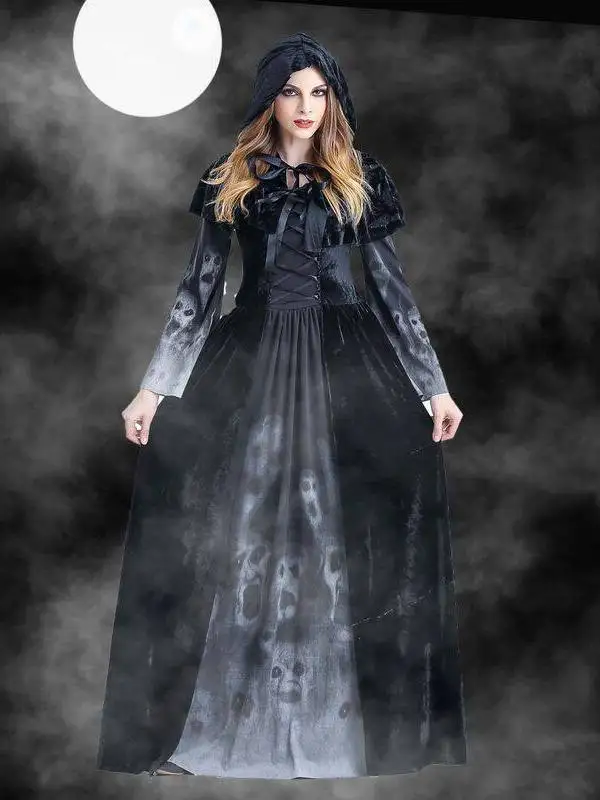 

Halloween Death Gown Cosplay Costume Adult Women's Traditional Chinese Stage Performance Clothing Autumn 2026 New Arrival