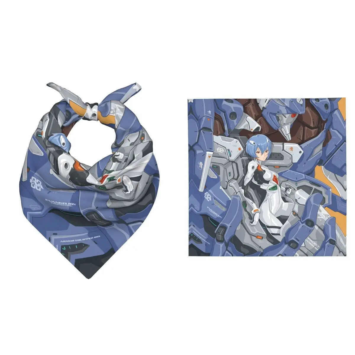 

E-Evangelions Bandana Hip-hop Wrist Accessory Mecha Style Doomsday Animation Triangle Scarf Weddings Headband Face Scarf Cover