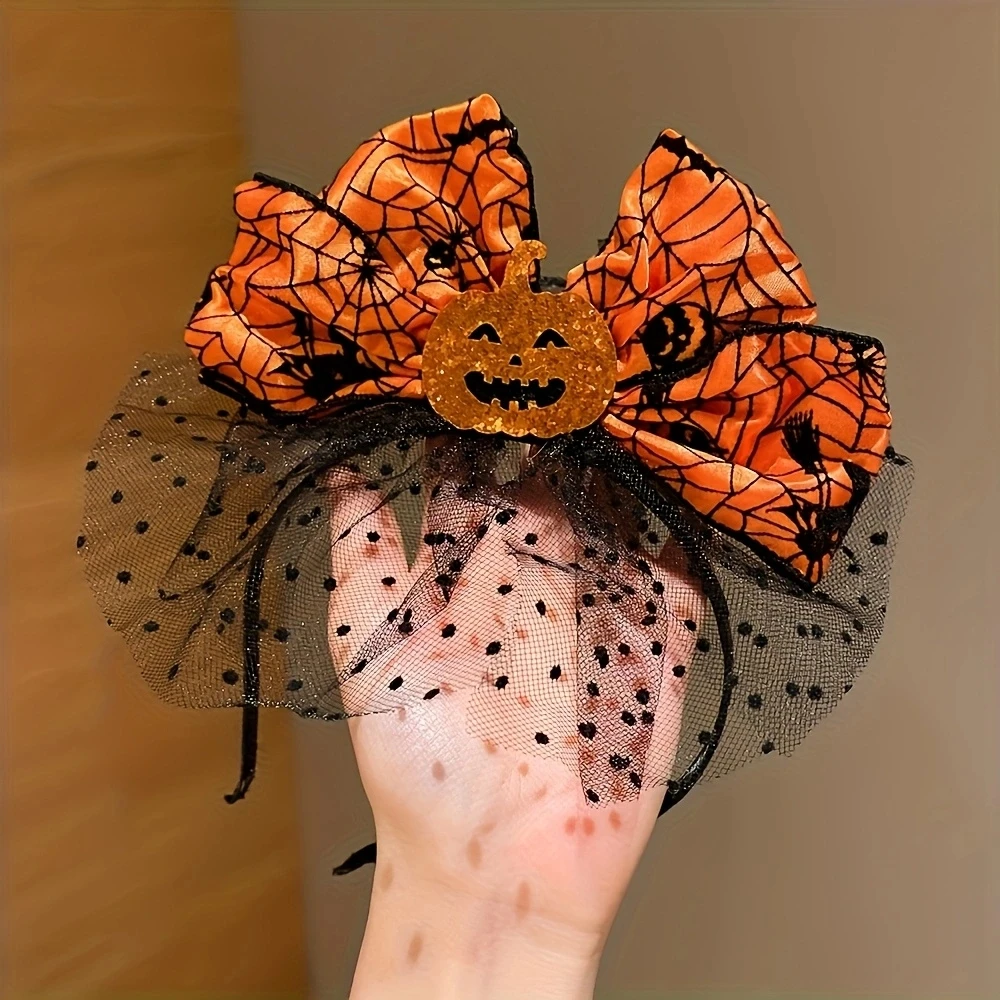 Fashionable Halloween Elements Pumpkin Hairband Single Piece Multi-Color Cute Girls Halloween Gift - Image 2