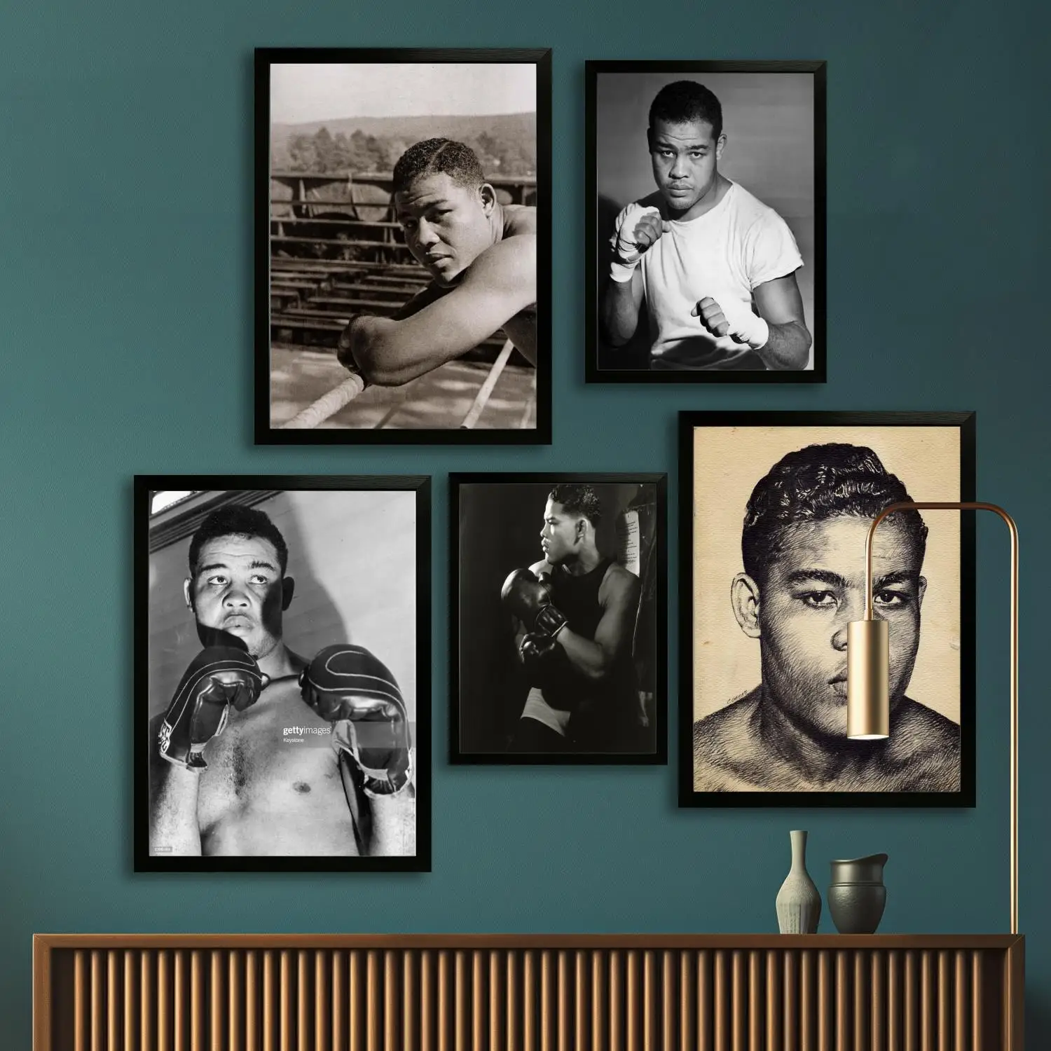 joe louis boxer Canvas Art Poster and Wall Art, Picture Print, Modern Family, Bedroom Decor, Posters,Decorative painting