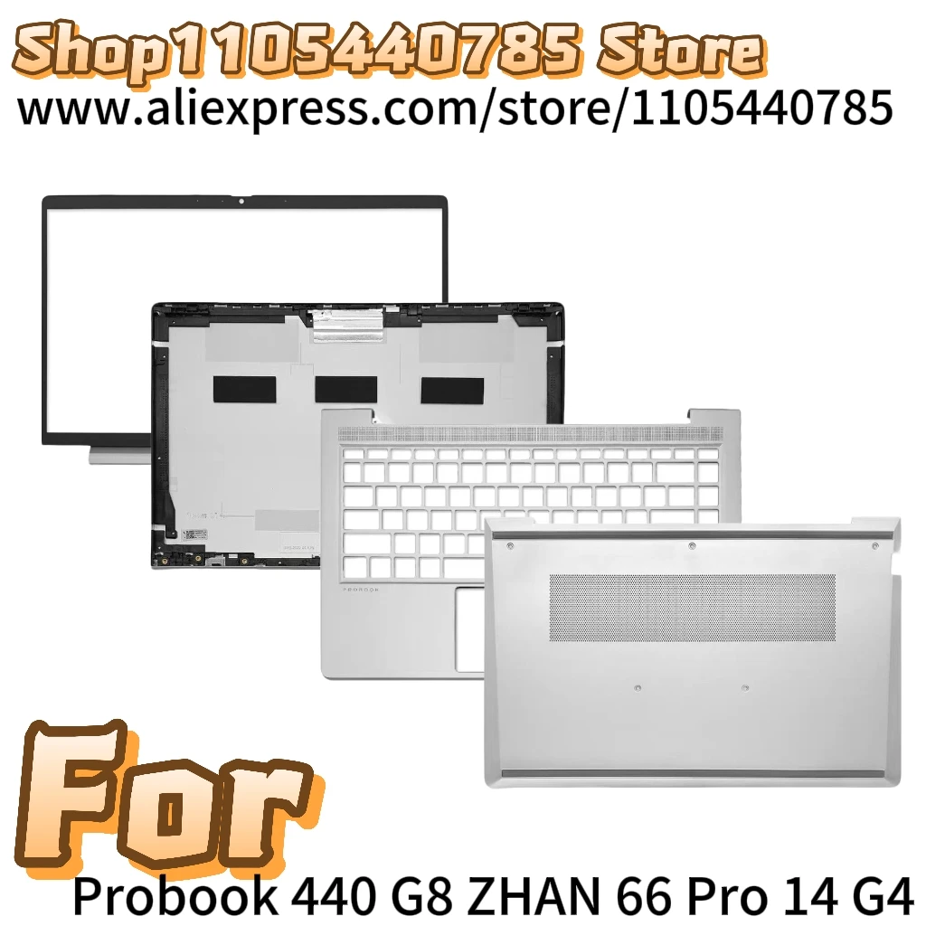 Nueva Carcasa para Laptop Probook 440 445 G8 Pro 14 G4: Cubierta Trasera LCD, Bisel Frontal, Carcasa Inferior, Reposamanos, Carcasa Superior e Inferior