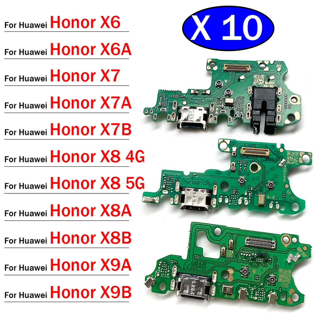 10 قطعة ، USB تهمة ميناء جاك موصل هيكلي شحن مجلس الكابلات المرنة لهواوي الشرف X6 X6A X7 X7A X7B X8 X8A X8B X9A X9B 4G 5G