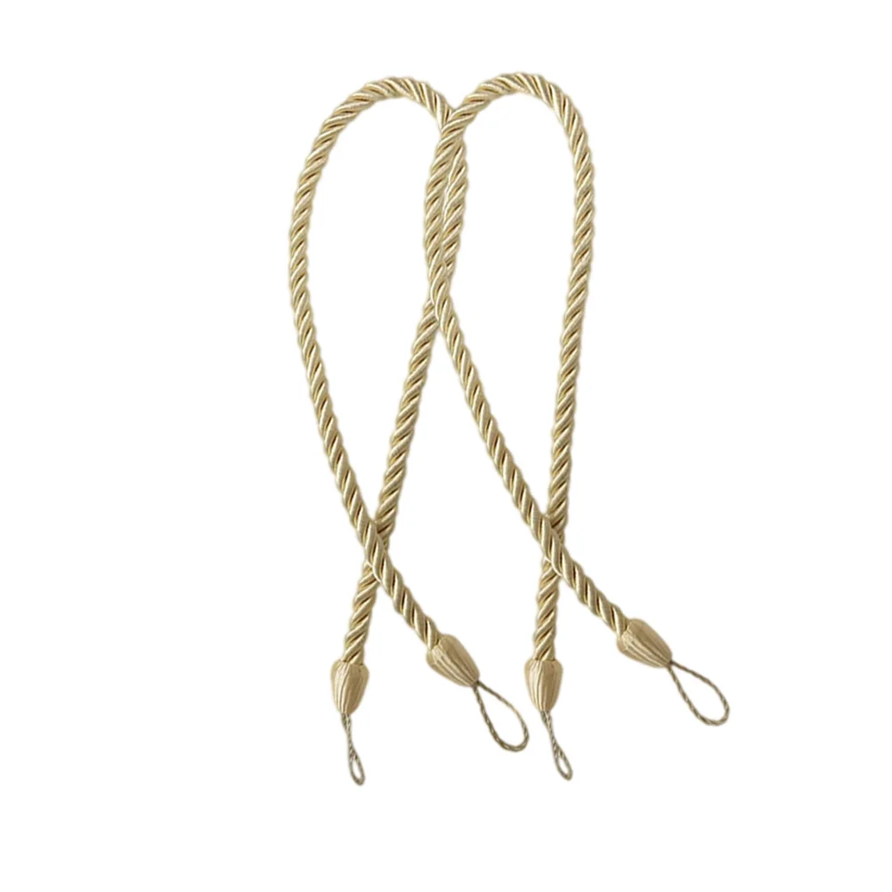 2 pçs cortina tiebacks corda super poliéster trançado borla cinta para médio grosso fino gaze cortinas sala de estar decoração da janela