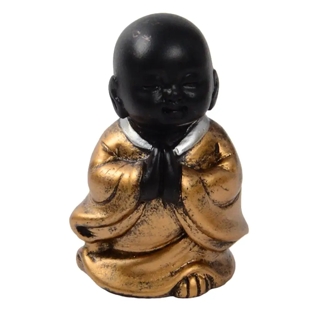 2-6pack Resin Buddha Statue Monk Figurine Tea pet Ornaments Style03