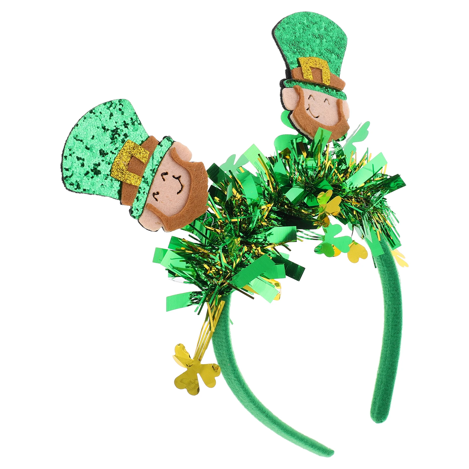 

Green Striped Hairb Headb s Irish Festival Accessory Patrick Day Costume Holiday Party Women Child Comfortable Wear Saint Leaf