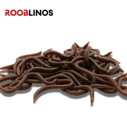 10pcs-50pcs 7cm/9cm Lifelike Red Worm Fishing Soft Lure Earthworm Ice Winter Fishing Silicone Artificial Fishing Bait