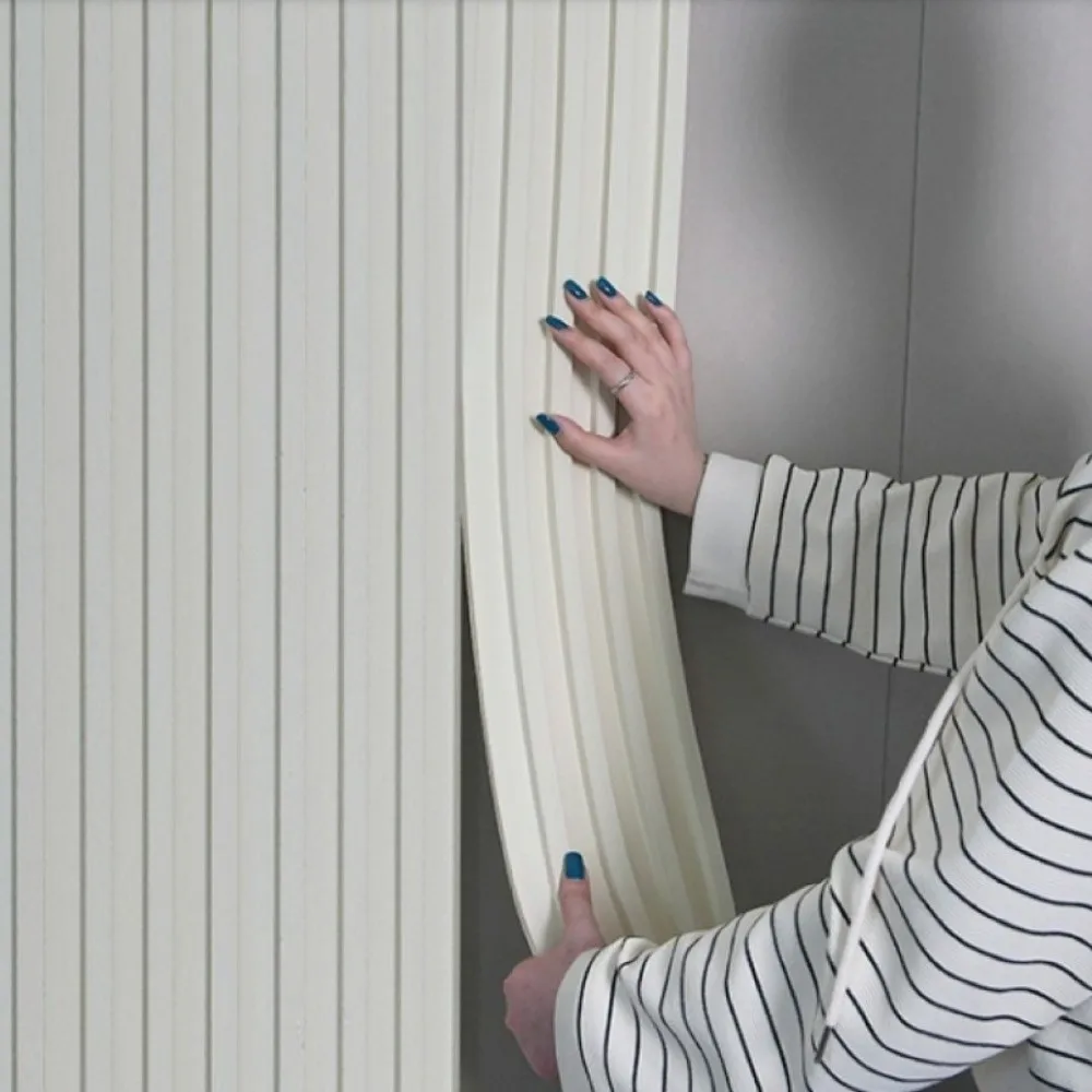 3 متر تقليد مصبغة الجدار ملصق NBR رغوة سميكة مخدد لوحة الحائط مقاوم للرطوبة ذاتية اللصق مخدد جدار تقليم #4