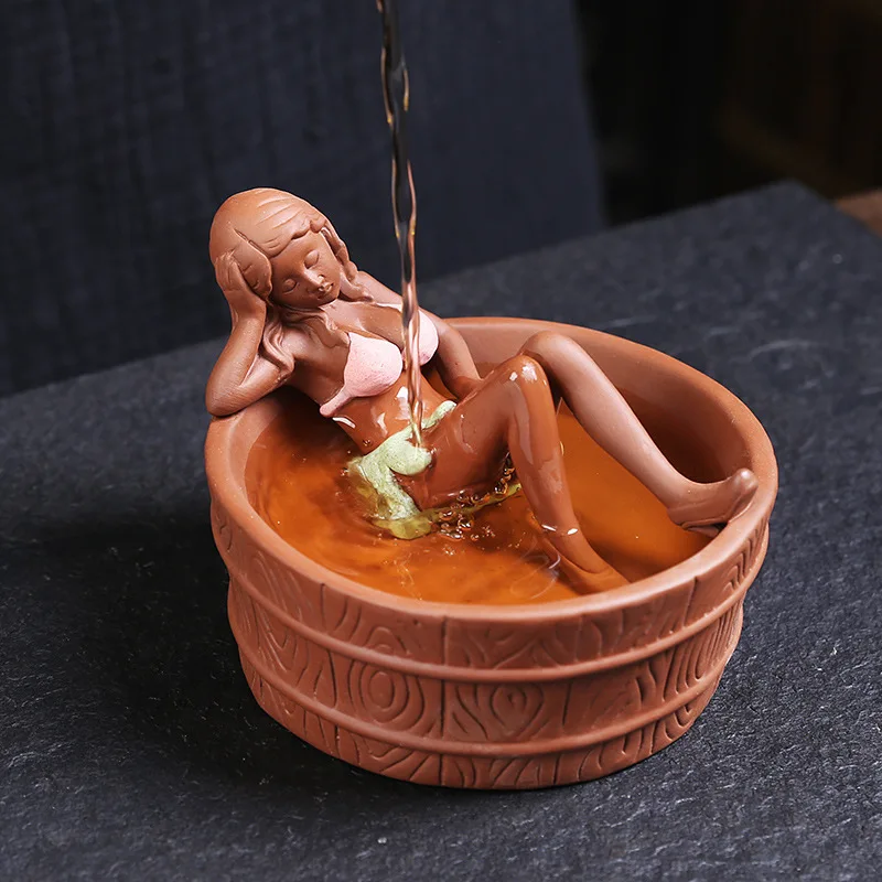 

Фиолетовый песок, чай, домашнее животное, красивая женщина, играющая в воду, чайный сервиз, чайные аксессуары, пепельница, funtea, игровой чайный поднос, украшение для чайного стола