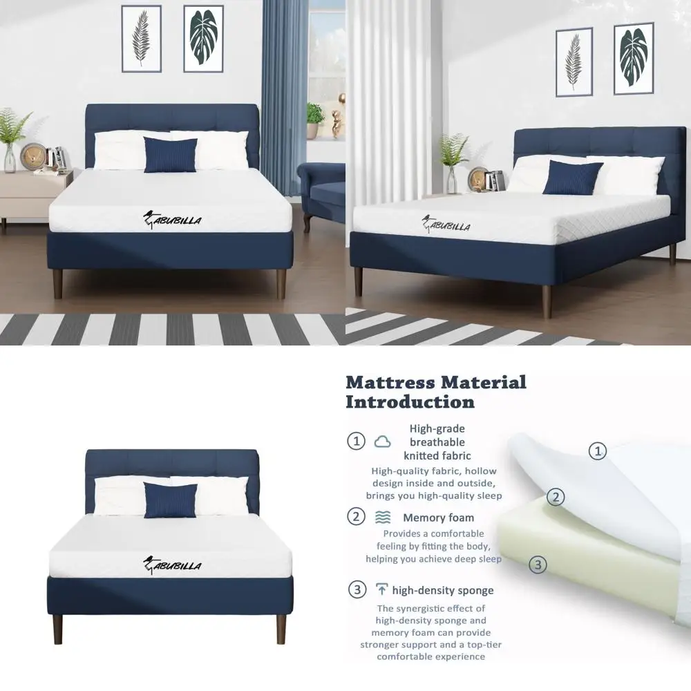 6 Colchón completo de espuma viscoelástica para camping, caravanas y habitaciones de huéspedes: calidad mejorada del sueño 【Edición 2024】